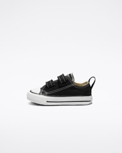 Converse Chuck Taylor All Star Hook and Loop Lány Rövidszárú Fekete | HZPAQGT-HU